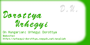 dorottya urhegyi business card